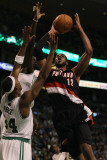 Portland Trail Blazers v Boston Celtics: LaMarcus Aldridge  Paul Pierce and Kevin Garnett