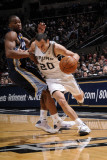 Memphis Grizzlies v San Antonio Spurs: Manu Ginobili and Sam Young