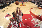 Indiana Pacers v Chicago Bulls: Keith Bogans  Joakim Noah and James Posey