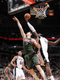 Milwaukee Bucks v San Antonio Spurs: DeJuan Blair and Ersan Ilyasova