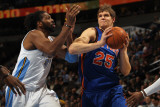 New York Knicks v Denver Nuggets: Timofey Mozgov and Nene