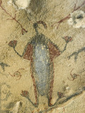 A Yokuts Indian Anthropomorphic Pictograph on a Cave Wall