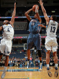 Charlotte Bobcats v Memphis Grizzlies: Tyrus Thomas  Sam Young and Xavier Henry