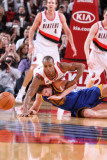 Golden State Warriors v Portland Trail Blazers: David Lee and Dante Cunningham