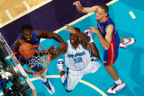 Detroit Pistons v New Orleans Hornets: Emeka Okafor and Tayshaun Prince