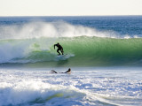 Surfers at Silver Strand Beach During a West December Swell