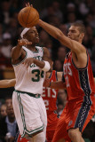 New Jersey Nets v Boston Celtics: Paul Pierce and Brook Lopez