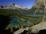 Mary Lake and Lake O'Hara Sprawl at the Foot of Wiwaxy Peaks in Yoho National Park