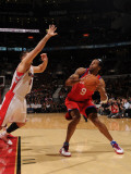 Philadelphia 76ers v Toronto Raptors: Andre Iguodala and Linas Kleiza