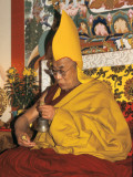 The Dalai Lama Holding a Handbell (Drilbu) and a 'Dorje'