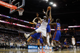 New York Knicks v Charlotte Bobcats: Wilson Chandler and Kwame Brown