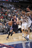 Atlanta Hawks v New Jersey Nets: Mike Bibby and Brook Lopez