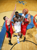 Toronto Raptors v Washington Wizards: Andray Blatche  Linas Kleiza and Andrea Bargnani