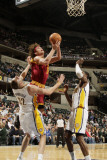 Cleveland Cavaliers  v Indiana Pacers: Anderson Varejao  Josh McRoberts and Roy Hibbert