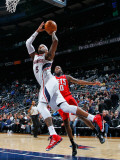 New Jersey Nets v Atlanta Hawks: Damion James and Josh Smith