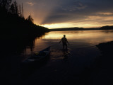 Glassy Waters Mirror a Summer Sunset on Shoshone Lake  Yellowstone