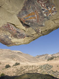 Abstract Chumash Pictographs Above a Cave Entrance