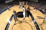 Memphis Grizzlies v San Antonio Spurs: OJ Mayo and Tim Duncan