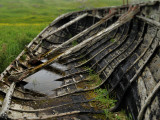 An Old Boat Lies Rotting Near the Harbor of Valtos
