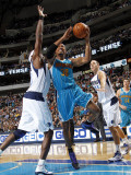 New Orleans Hornets v Dallas Mavericks: David West and Brendan Haywood