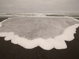 Water and Foam Washed Up on Freshwater Beach