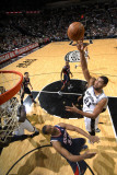 Atlanta Hawks v San Antonio Spurs: Tim Duncan and Jason Collins