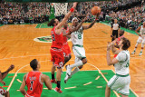 Chicago Bulls v Boston Celtics: Marquis Daniels and Joakim Noah