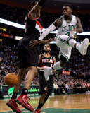 Portland Trail Blazers v Boston Celtics: Nate Robinson and LaMarcus Aldridge
