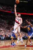 Golden State Warriors v Portland Trail Blazers: Reggie Williams and Rudy Fernandez