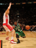 Boston Celtics v Toronto Raptors: Nate Robinson and Andrea Bargnani