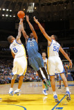Minnesota Timberwolves v Golden State Warriors: Corey Brewer  Monta Ellis and Dan Gadzuric