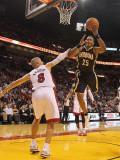 Indiana Pacers v Miami Heat: Brandon Rush and Carlos Arroyo