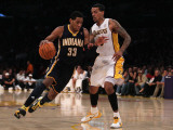 Indiana Pacers v Los Angeles Lakers: Danny Granger and Matt Barnes