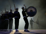 A Naval Band Performs with Bagpipes and Drums