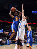Golden State Warriors v Oklahoma City Thunder: Monta Ellis and Nenad Krstic