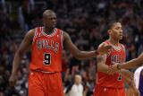 Chicago Bulls v Phoenix Suns: Luol Deng and Derrick Rose