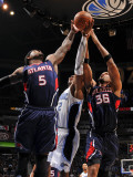 Atlanta Hawks v Orlando Magic: Josh Smith  Etan Thomas and Dwight Howard