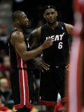 Miami Heat v Milwaukee Bucks: Dwyane Wade and LeBron James