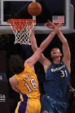 Washington Wizards v Los Angeles Lakers: Pau Gasol and Yi Jianlian