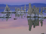Tufa Towers Rise Out of Mono Lake in California at Sunset