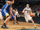 Golden State Warriors v Minnesota Timberwolves: Luke Ridnour and Andris Biedrins