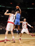 Oklahoma City Thunder v Toronto Raptors: Russell Westbrook and Andrea Bargnani