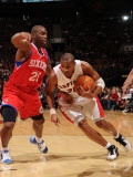 Philadelphia 76ers v Toronto Raptors: Leandro Barbosa and Jodie Meeks