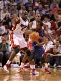 Detroit Pistons v Miami Heat: Will Bynum and Joel Anthony