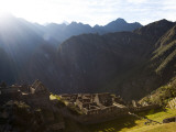 Machu Picchu  Ruins Leftover from the Inca Empire  on a Sunny Morning