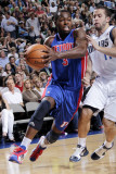 Detroit Pistons v Dallas Mavericks: Rodney Stuckey and Jose Juan Barea