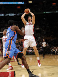 Oklahoma City Thunder v Toronto Raptors: AndreaBargnani and JamesHarden