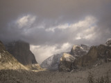 Winter in Yosemite Valley Seen from the Tunnel Viewpoint in Yosemite