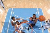 Orlando Magic v Denver Nuggets: Dwight Howard and Shelden Williams