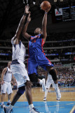 Detroit Pistons v Dallas Mavericks: Greg Monroe and Brendan Haywood